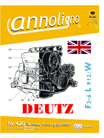 Deutz Diesel Motor Typ F3-6L 912 W Bild- Bedienungsanleitung & Wartungsanleitung ENGLISCH - annoligno 420